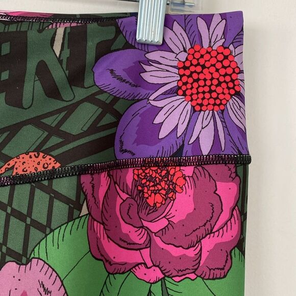 Nike Dry-Fit One Leggings Sz XL Colorful  Floral Print Athletic Workout Casual - Picture 7 of 16